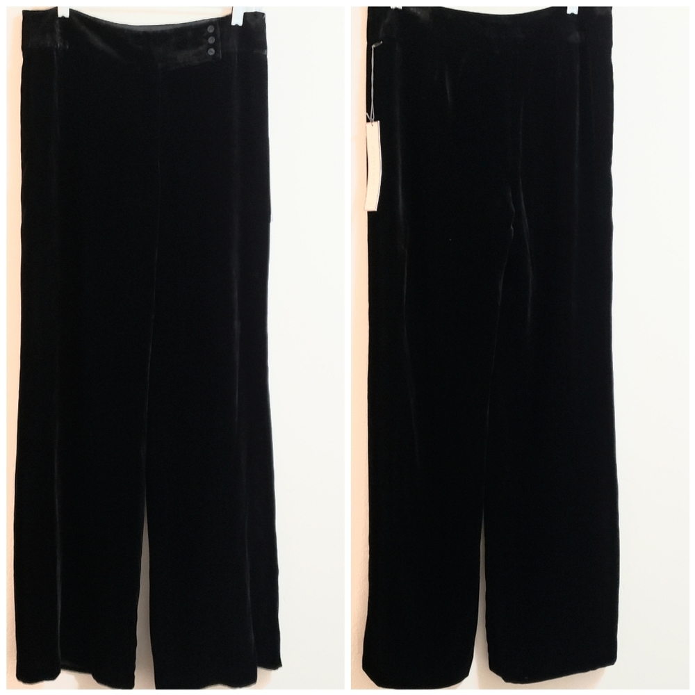 NWT Ann Taylor Velvet Wide-Leg Pants, Sz 6Tall